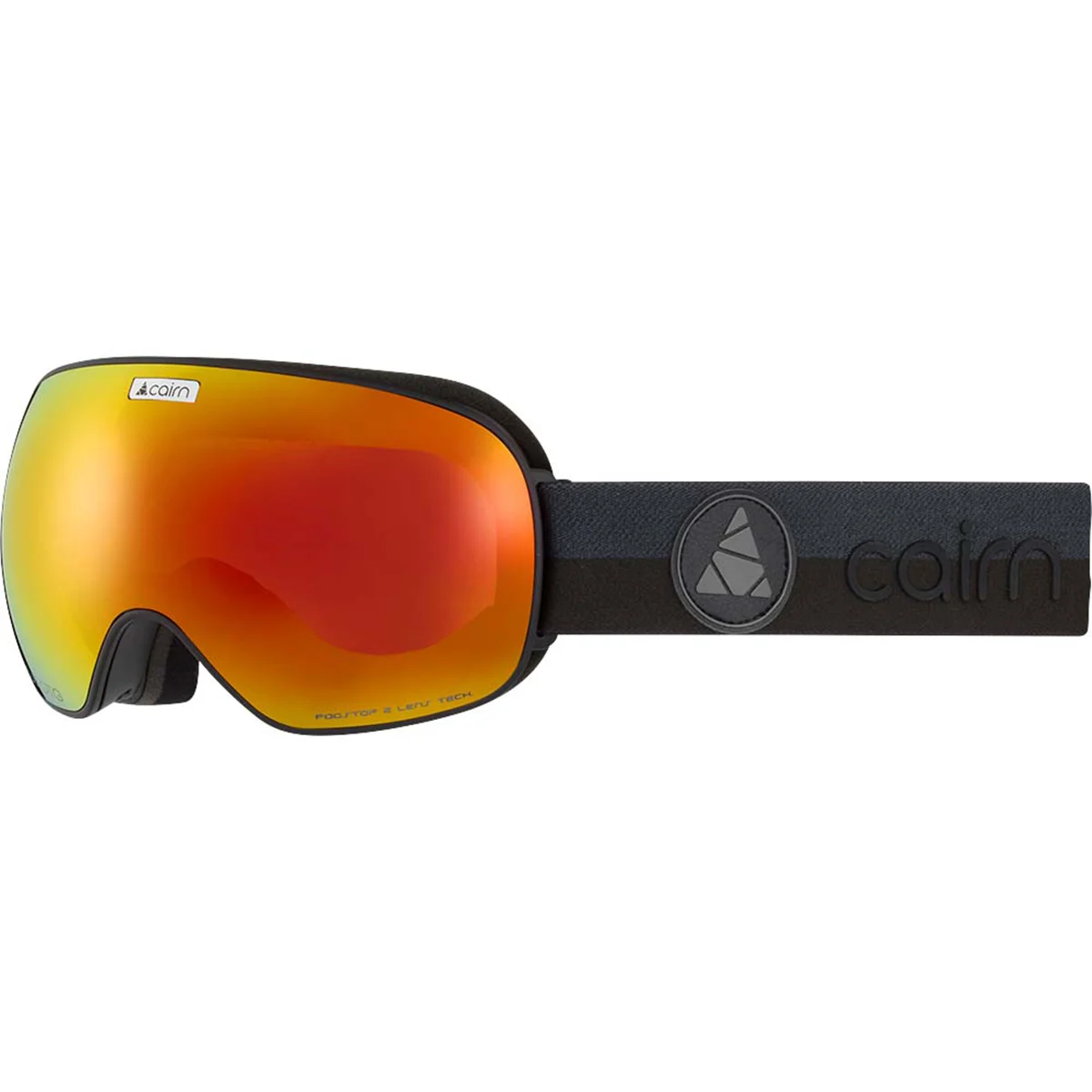 CAIRN FOCUS OTG MAT BLACK ORANGE MIRROR  - Ski goggles