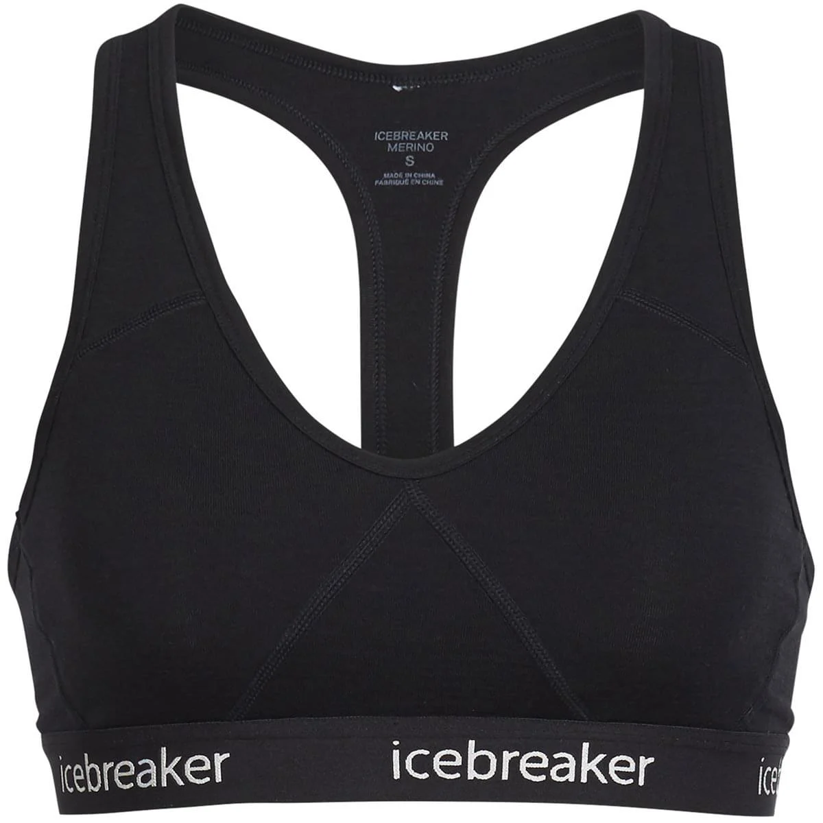 ICEBREAKER SPRITE RACERBACK BRA W BLACK  - Running bra