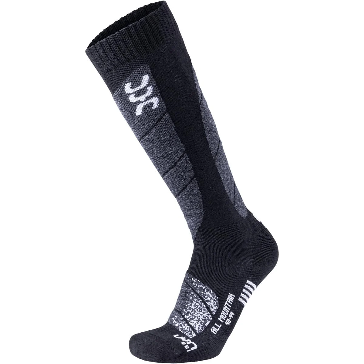UYN MAN SKI ALL MOUNTAIN SOCKS BLACK/WHITE  - Ski socks