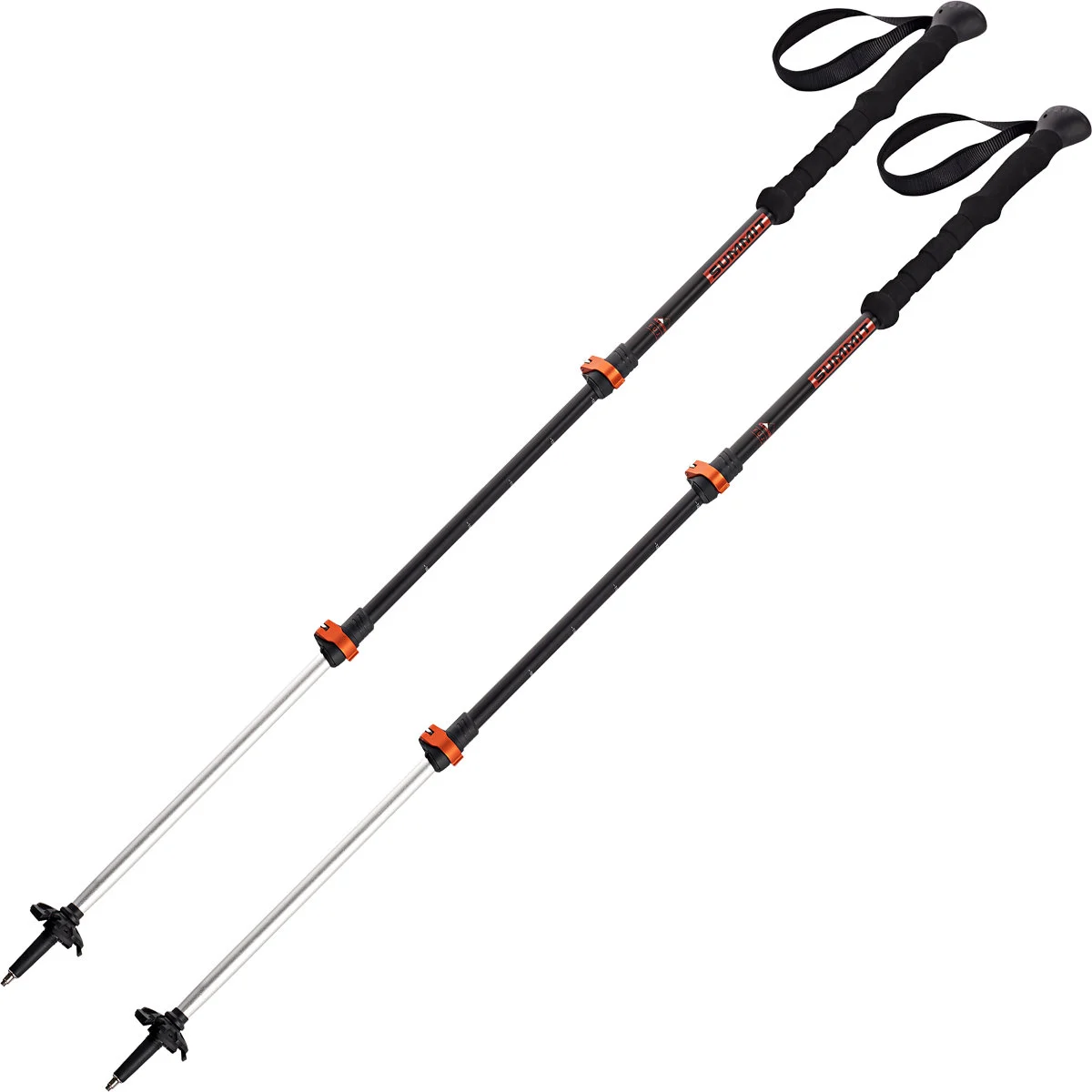 SUMMIT FUJI POWERLOCK+ GRIP LONG ORANGE  - Hiking pole