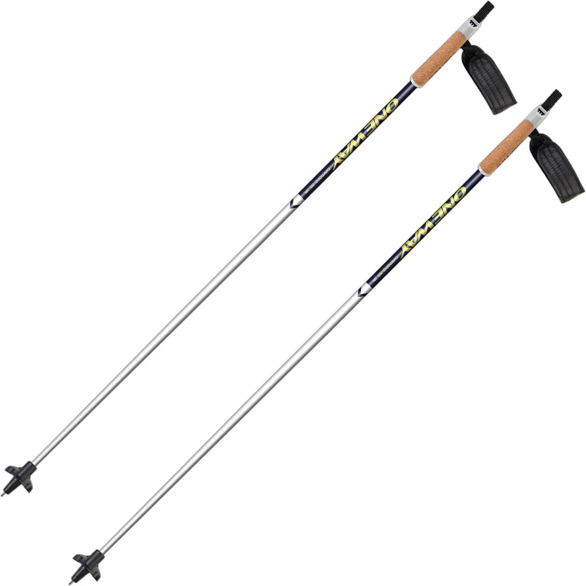 ONE WAY DIAMOND 05 JR BLACK/LIGHT GREY  - Cross-country ski poles