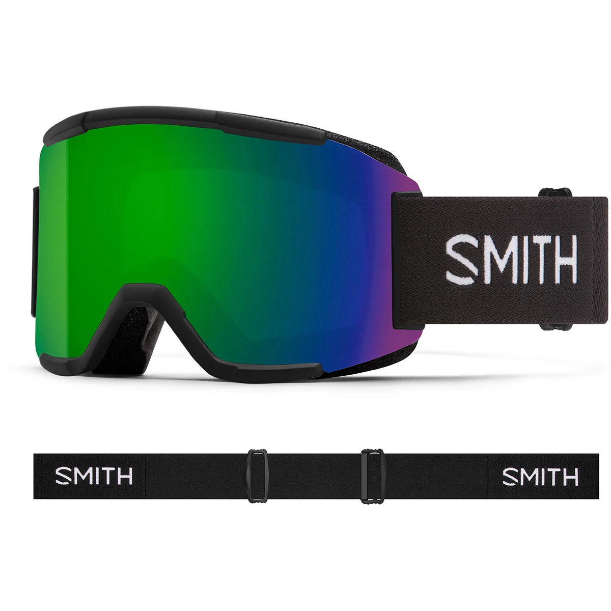 SMITH SQUAD BLACK CPS BLACK CPS GRN M  - Ski goggles