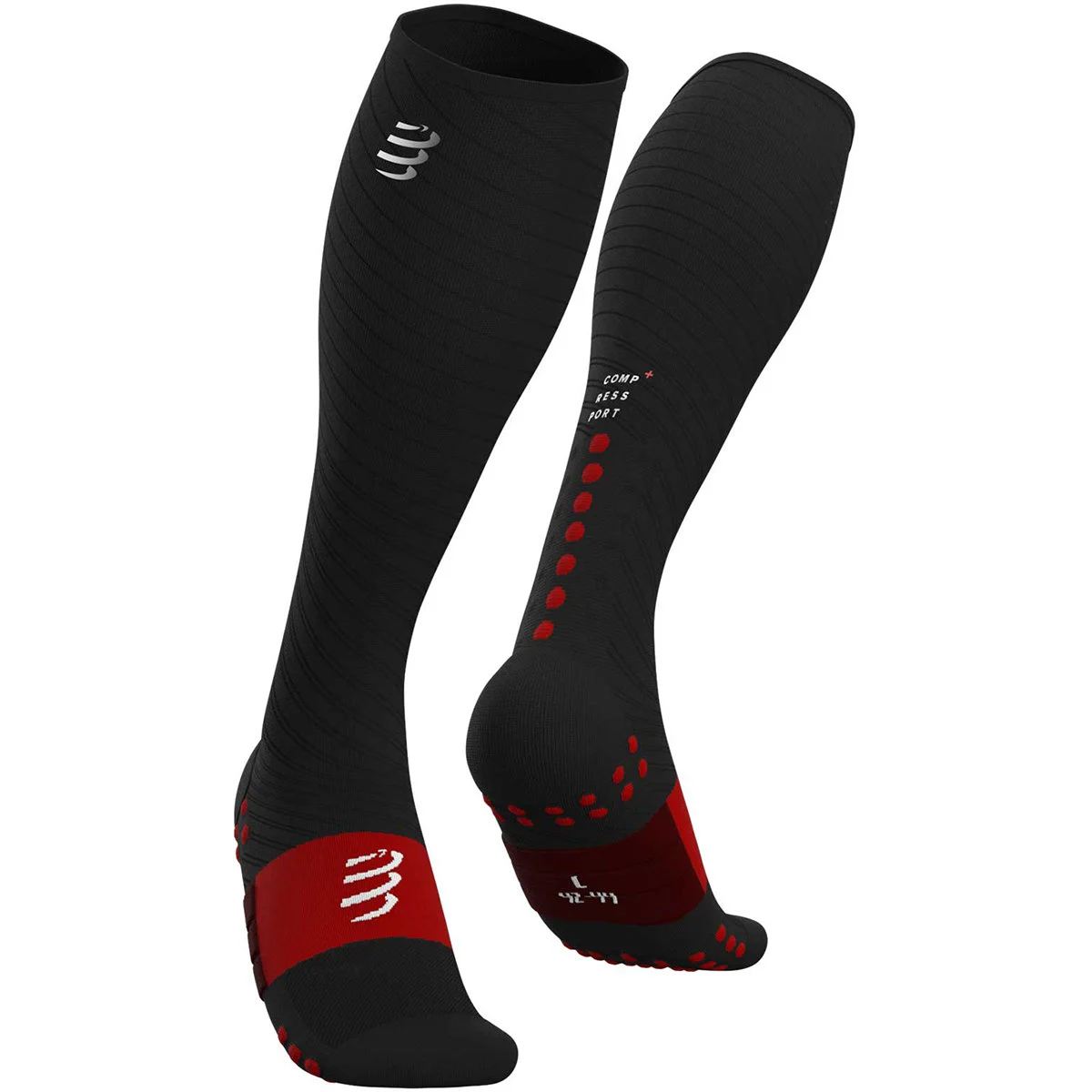 COMPRESSPORT FULL SOCKS RECOVERY BLACK  - Compression socks