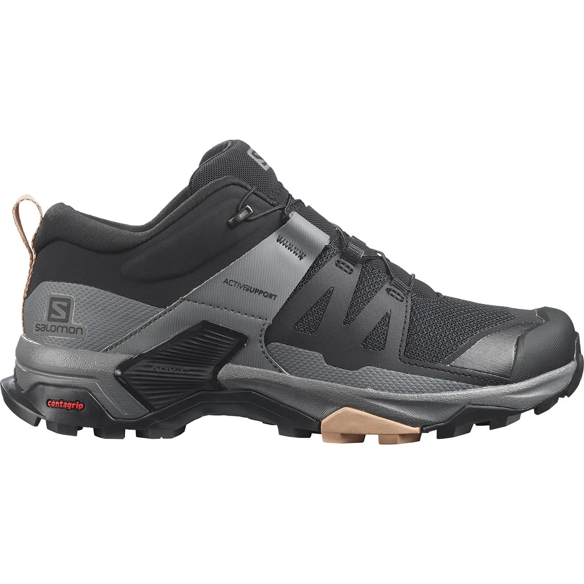 SALOMON X ULTRA 4 W BLACK/QUIET SHADE/SIROCCO  - Low-rise hiking boot