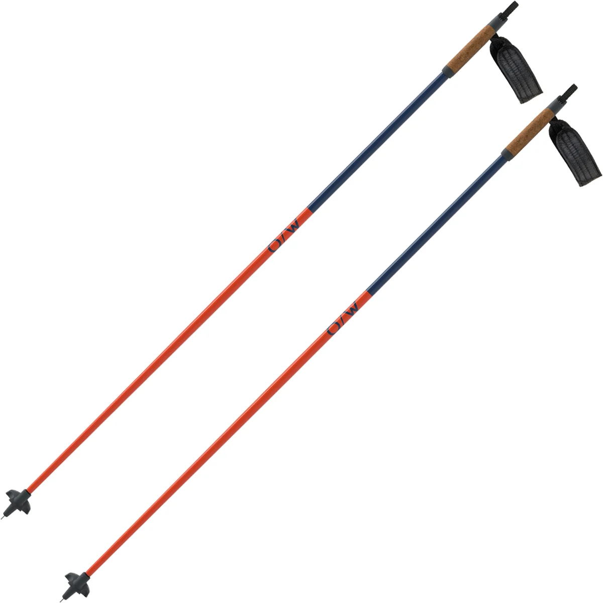 ONE WAY DIAMOND JR BLACK/RED  - Cross-country ski poles