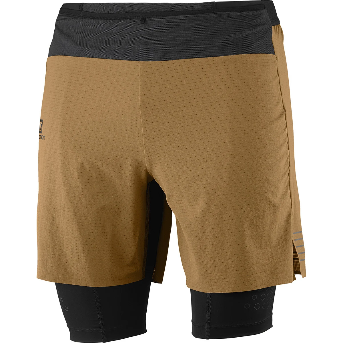 SALOMON EXO MOTION TW SHORT M CUMIN/BLACK  - Trail running shorts