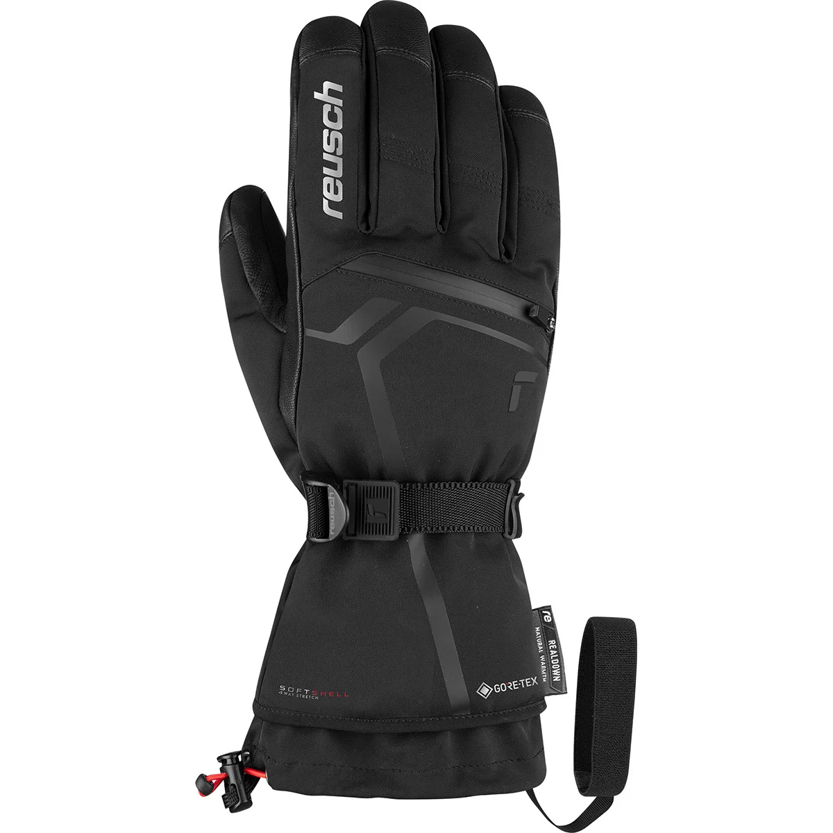 REUSCH DOWN SPIRIT GORE-TEX BLACK SILVER  - Ski gloves