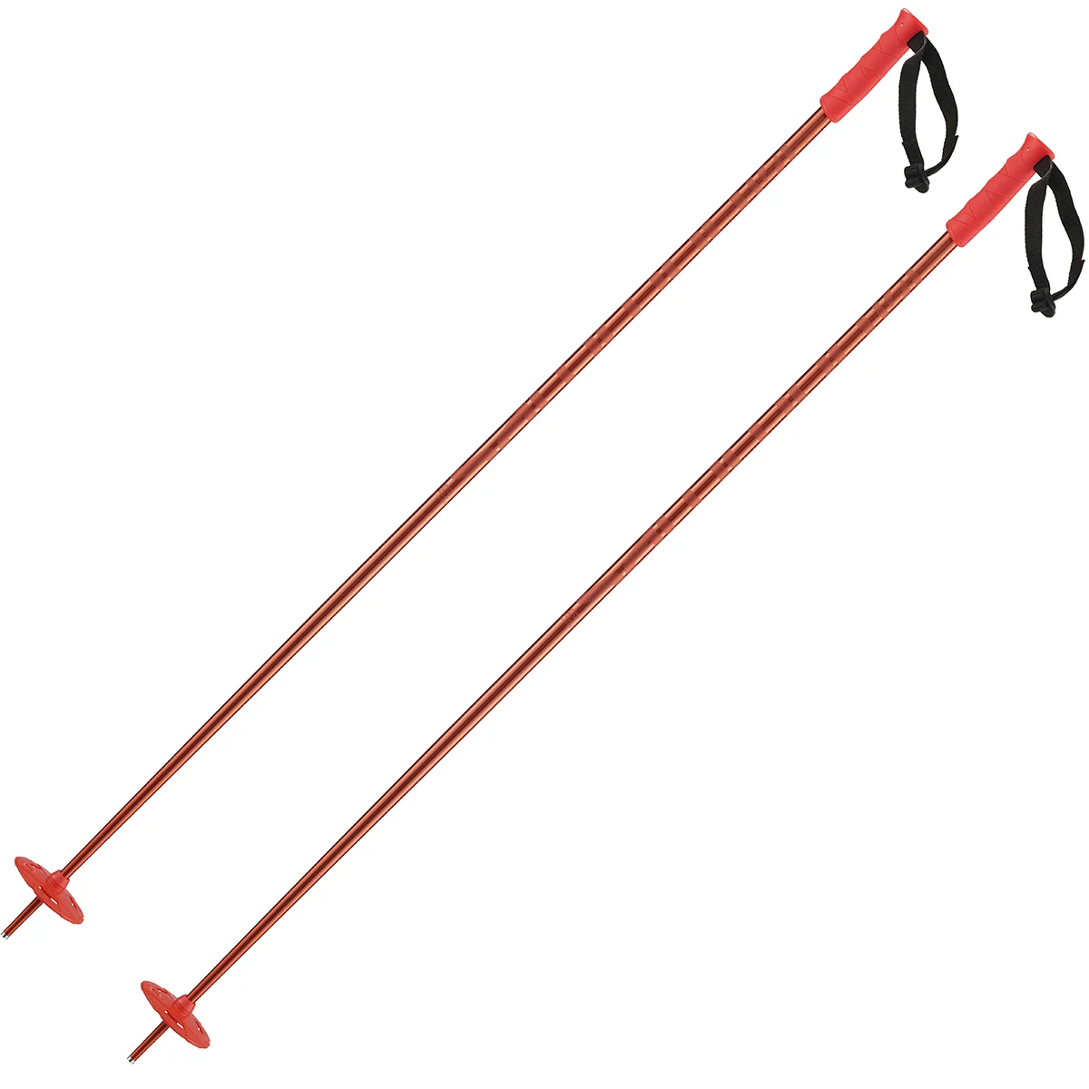 SALOMON HACKER ORANGE RED  - Alpine ski poles