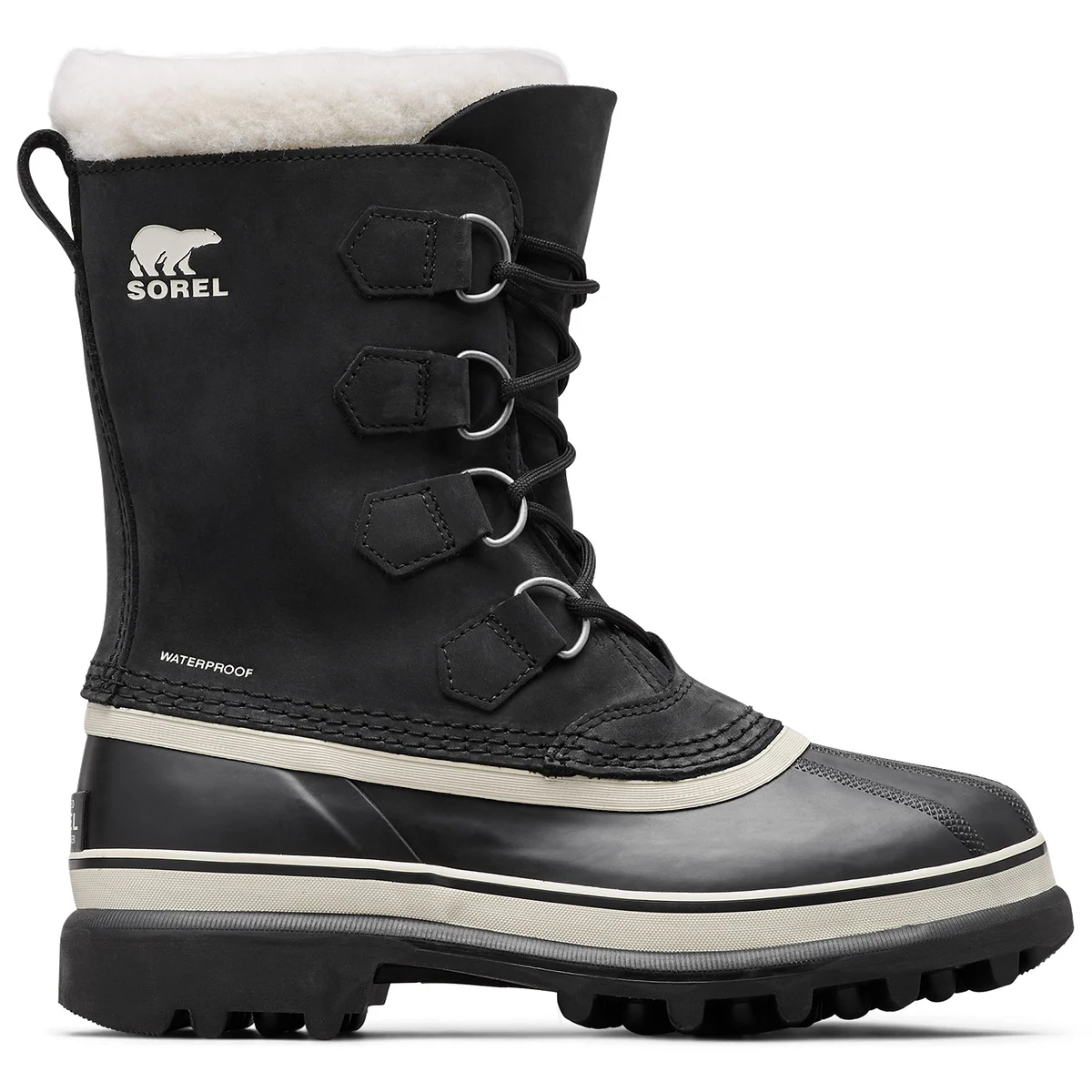 SOREL CARIBOU WP BLACK/STONE  - Winter boot