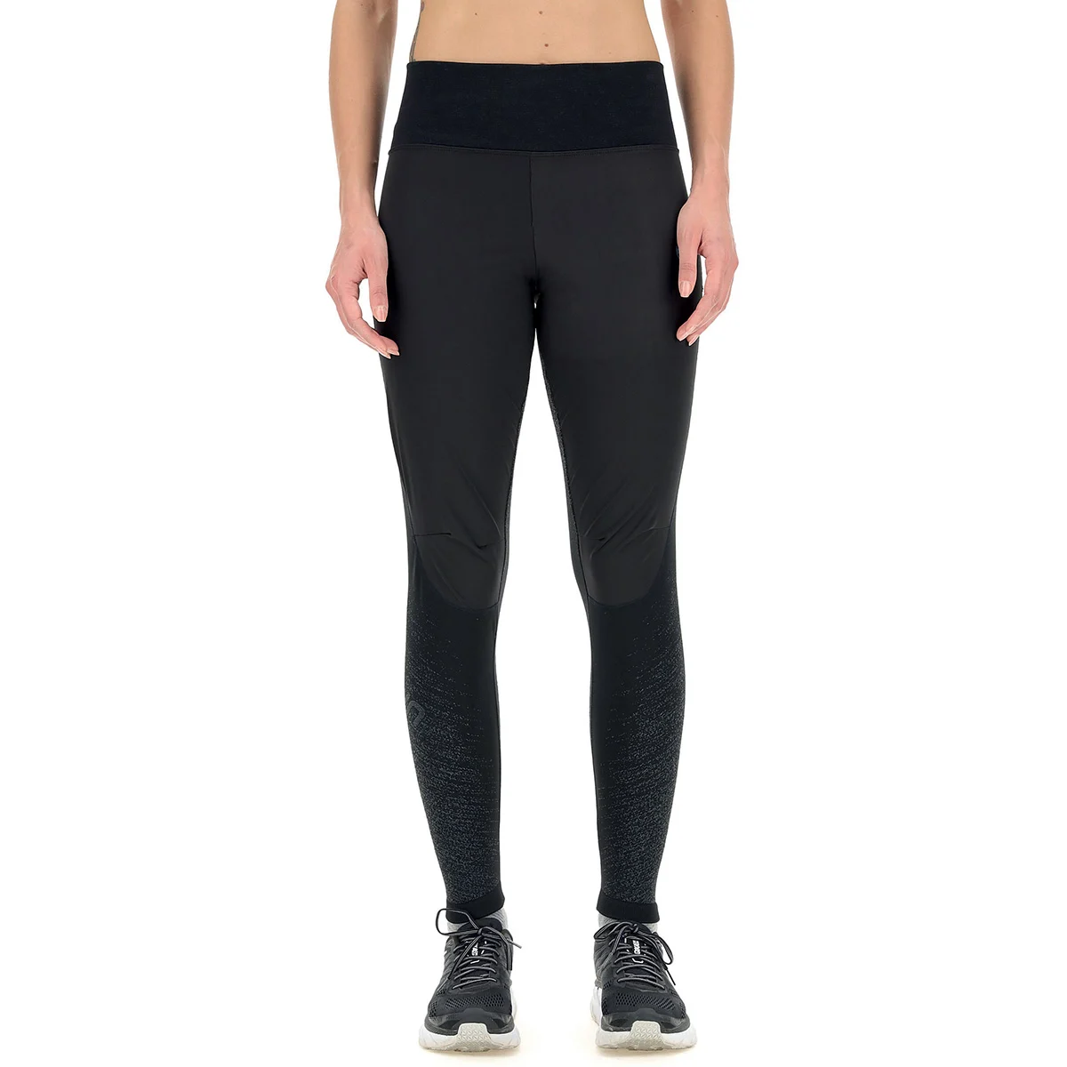 UYN LADY RUNNING EXCELERATION WIND PANTS LONG BLACK/CLOUD BLACK CLOUD  - Running tights