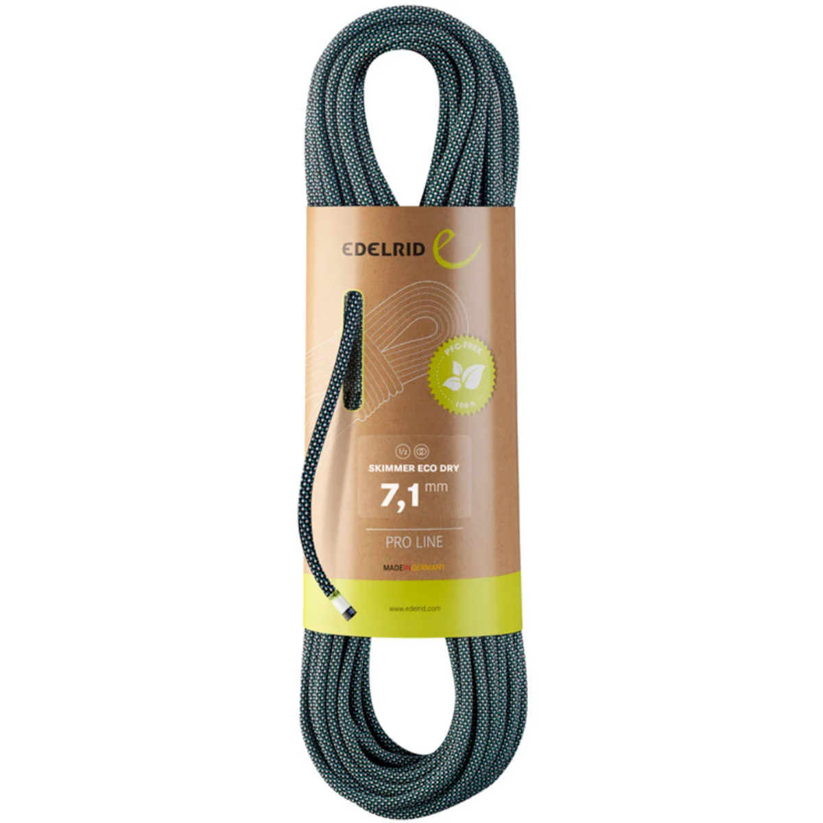 EDELRID SKIMMER ECO DRY 7,1MM, 60 M NIGHT  - Mountaineering rope