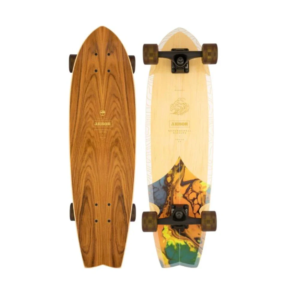 Arbor Cruiser Complete Skateboard Groundswell Sizzler Natural/Orange