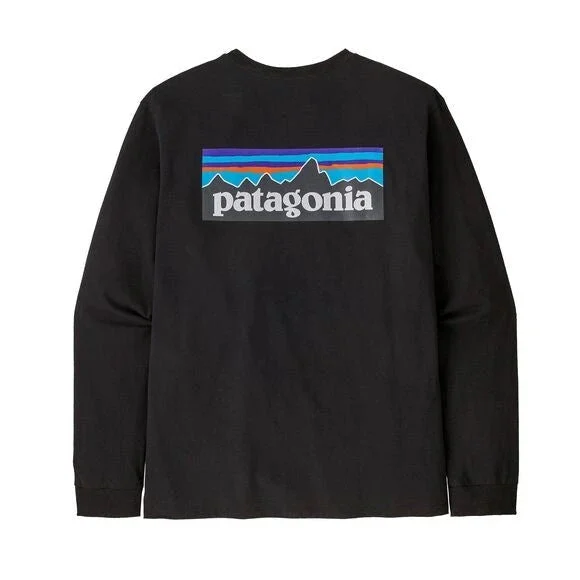 Patagonia L/S Logo Responsibili-Tee Black Men's