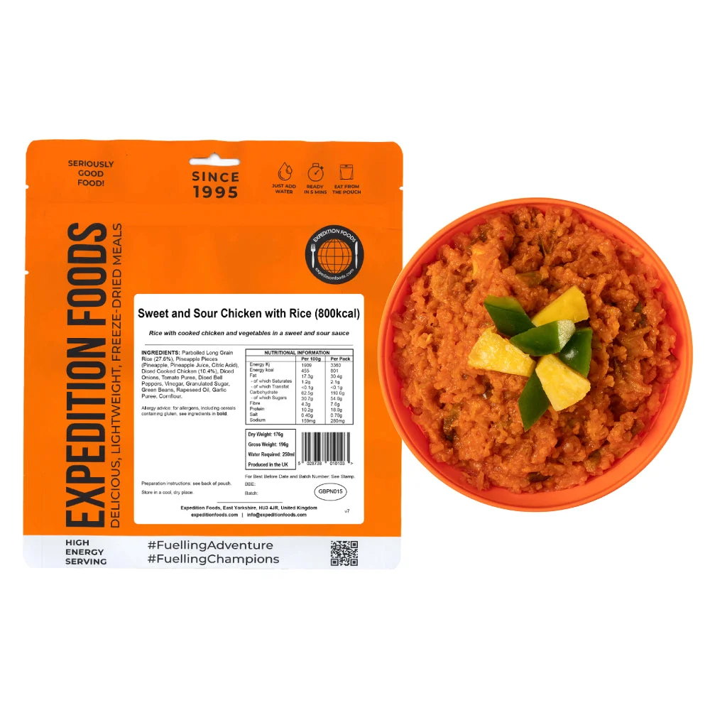 Expedition Foods Sweet and Sour Chicken with Rice (800kcal)