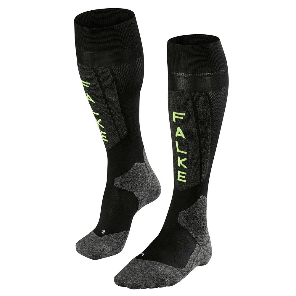 Falke SK5 Silk Mens Ski Socks Black-Lightning