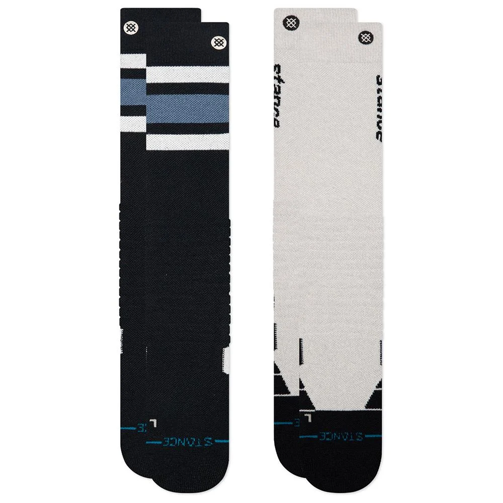 Stance Speed Mid Poly Ski & Snowboard Socks Black - 2 Pack