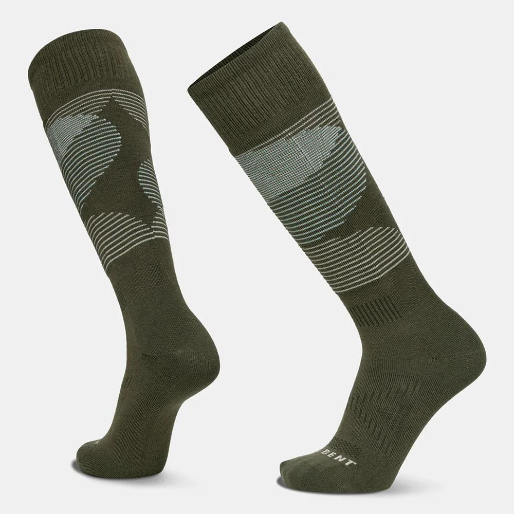 Le Bent Targeted Cushion Shred Unisex Ski Socks Dark Eucalyptus