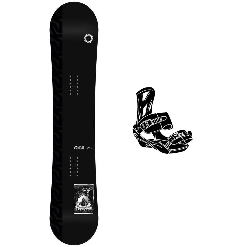 K2 Youth Vandal Snowboard and YOU+ H Bindings Package