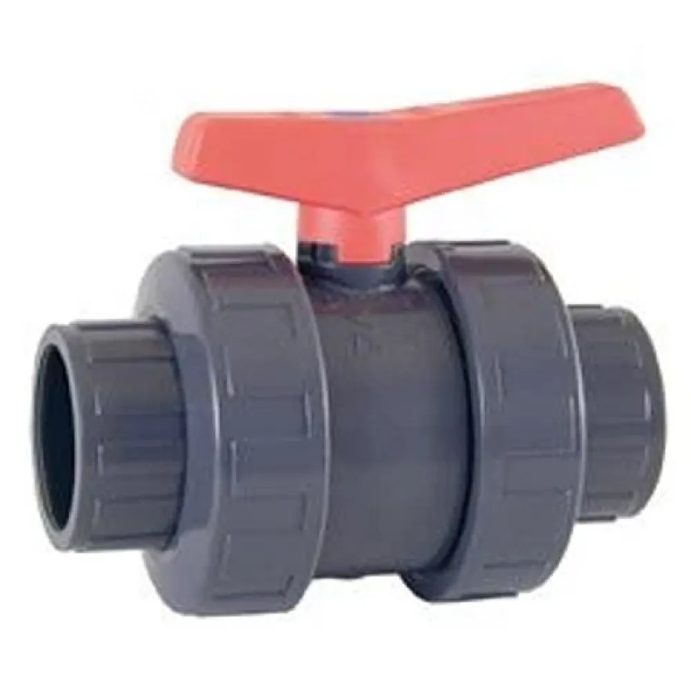 Cepex 02491 Ø63 standard ball valve female solvent socket o-rings in FPM green dot