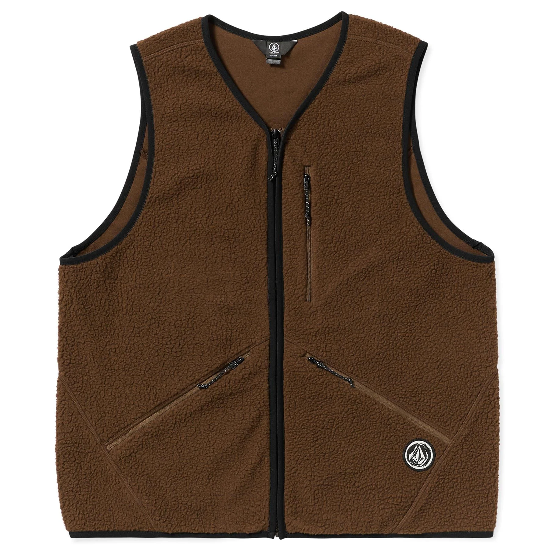 Volcom Mens Snowdrift Vest Brown