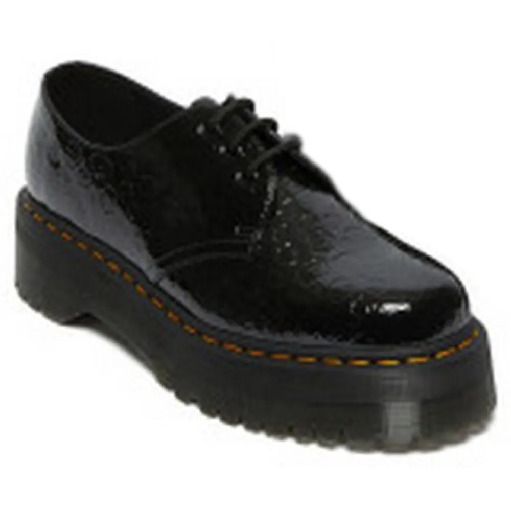 Dr Martens 1461 Quad 3-Eye Patent Lamper Leopard Embross shoes
