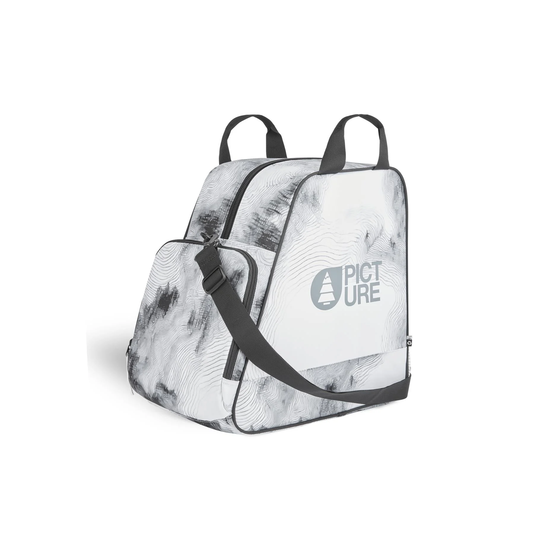 Picture Shoes Bag Boot Bag Snowy Pine Print