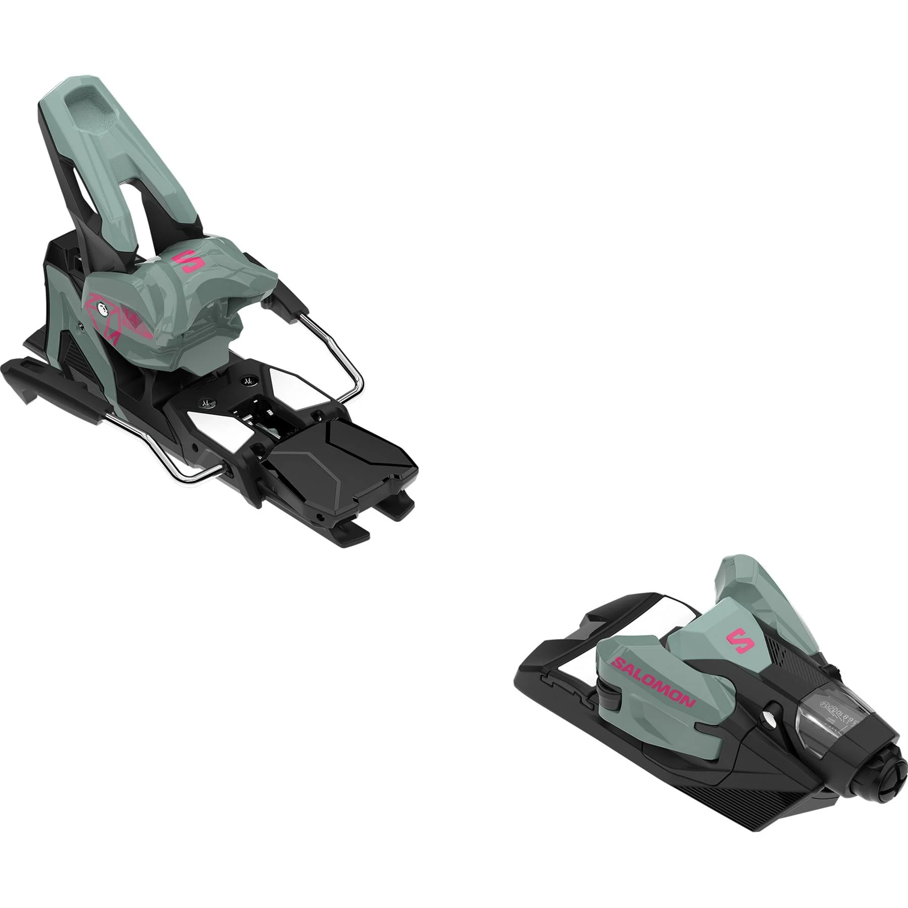 Salomon Strive 14 GW Ski Bindings Iceberg Green/Black/Sachet Pink