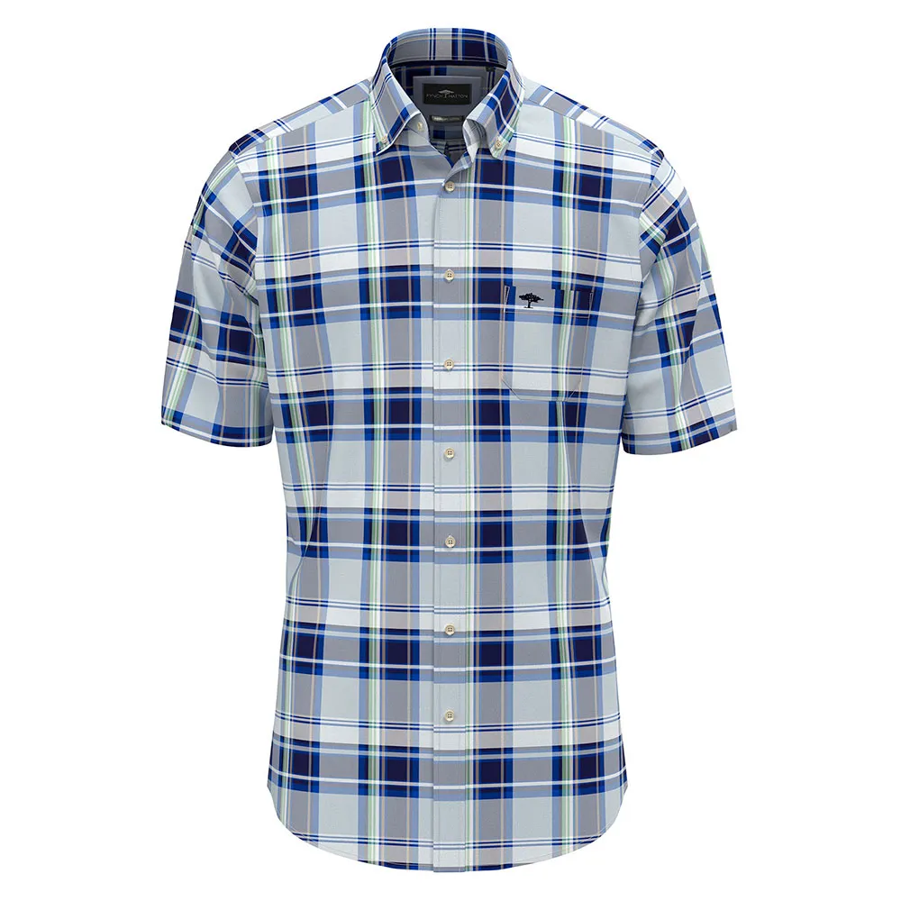 Fynch Hatton Colorful Combi Checks short sleeve shirt