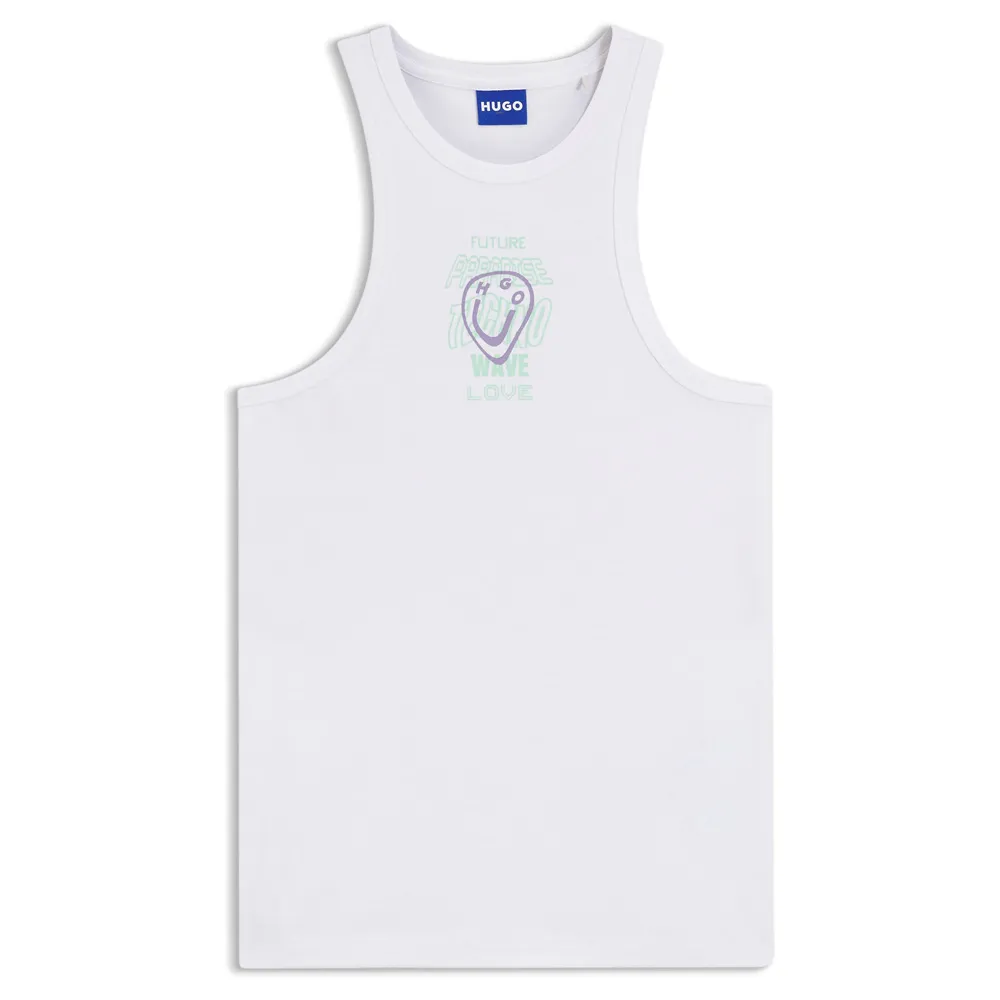HUGO Dimartini 10279036 BLUE sleeveless T-shirt