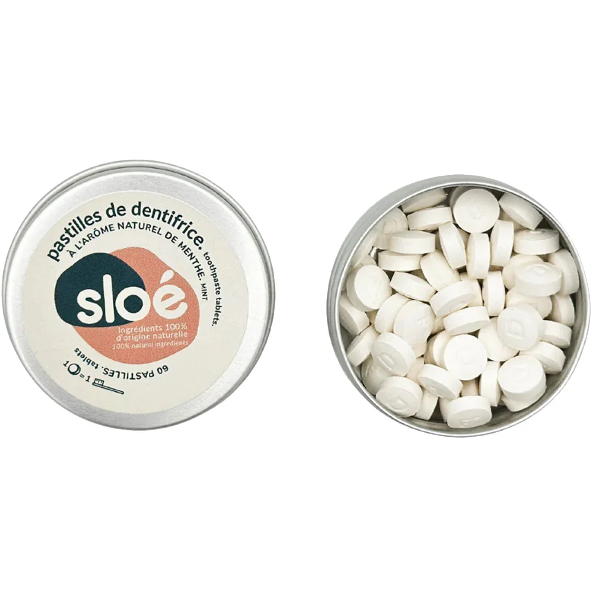 SLOE DENTIFRICE SOLIDE PASTILLES BOITE MENTHE X60 UNICOLORE  - Soap