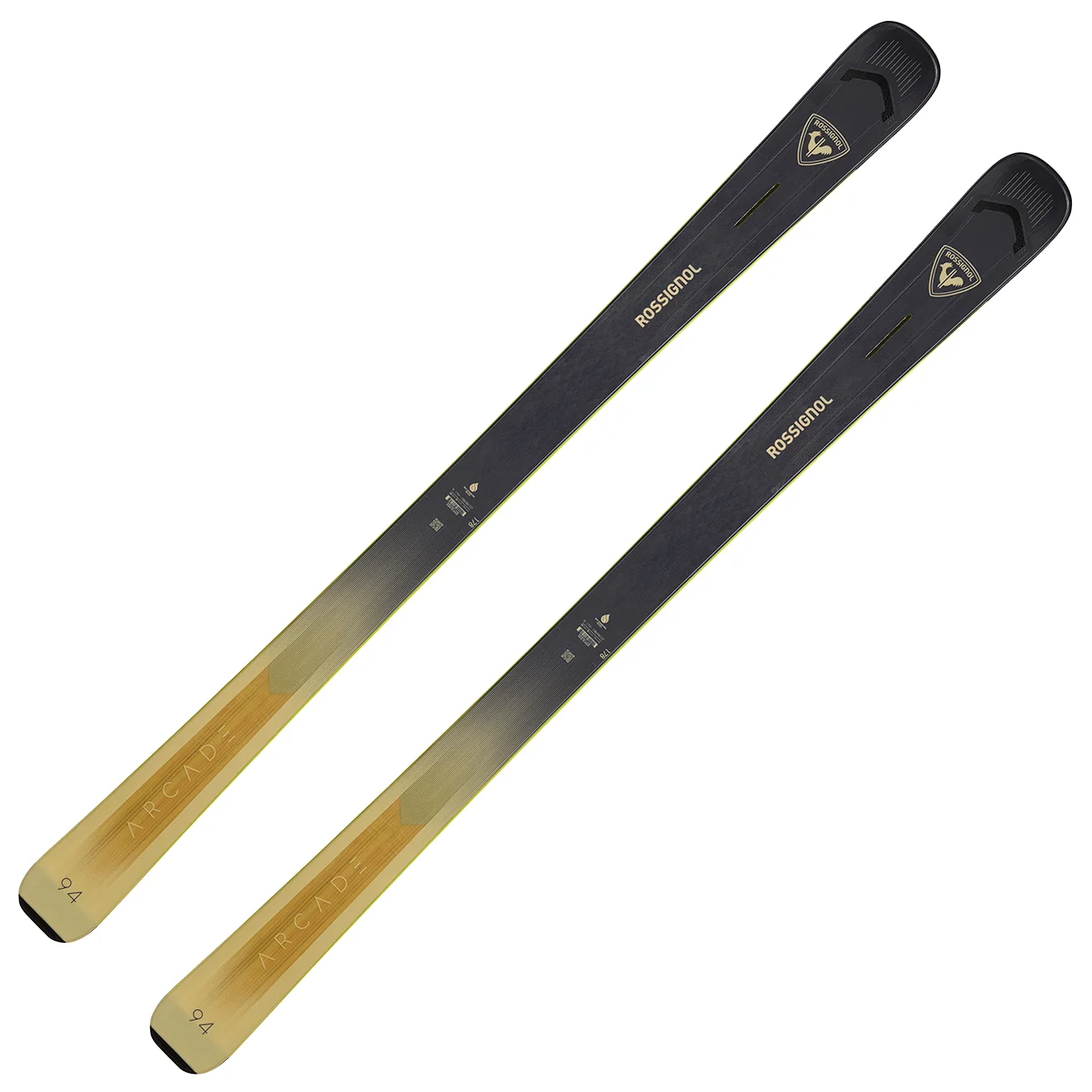ROSSIGNOL ARCADE W 94 YELLOW/BLACK  - Alpine ski