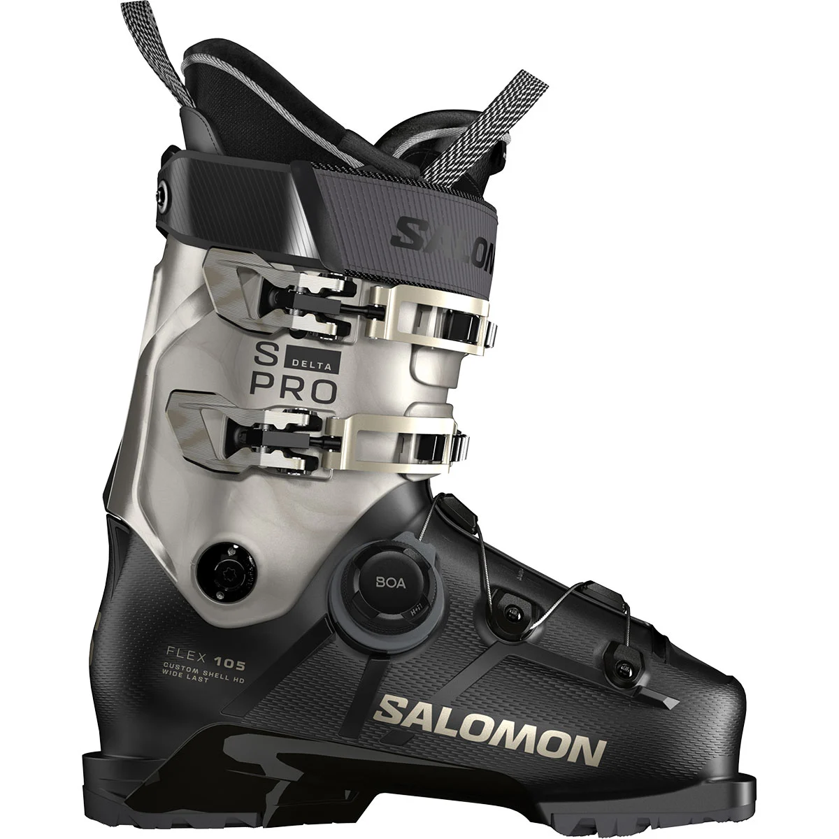 SALOMON S/PRO DELTA BOA 105 W GW BLACK/LIGHT BRONZE MET./LIGHT BRONZE MET.  - Alpine ski boots