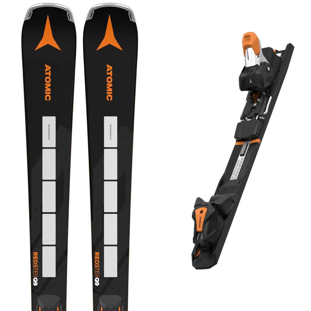 ATOMIC REDSTER Q9 RVSK S + I 12 GW BLACK/ORANGE  - Alpine ski set