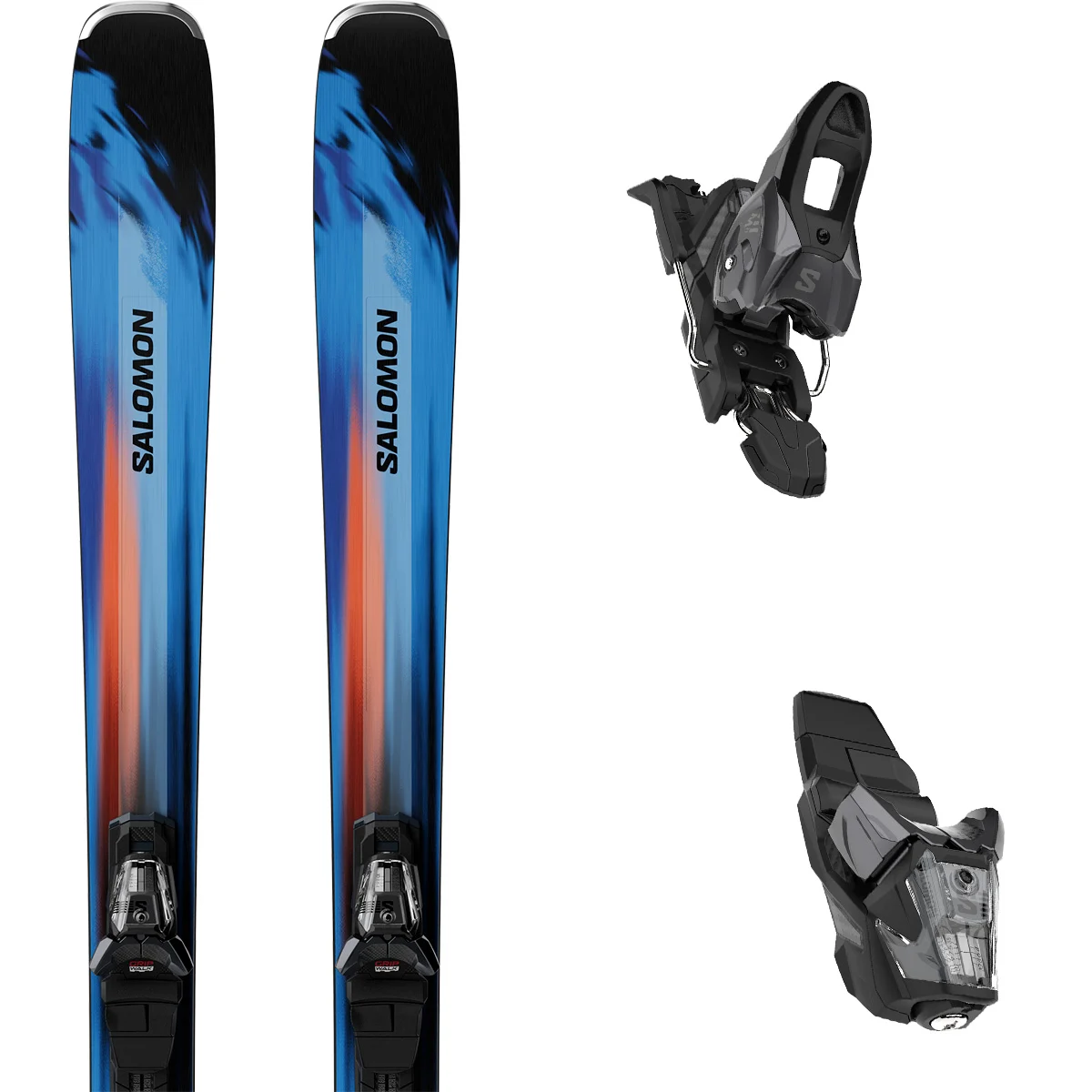 SALOMON STANCE 84 + M11 GW AZURE BLUE/NASTURTIUM/BLACK  - Alpine ski set