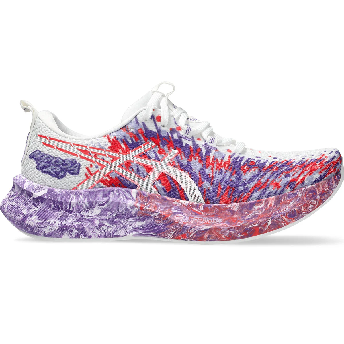 ASICS NOOSA TRI 16 WHITE/EDO PURPLE  - Running shoe