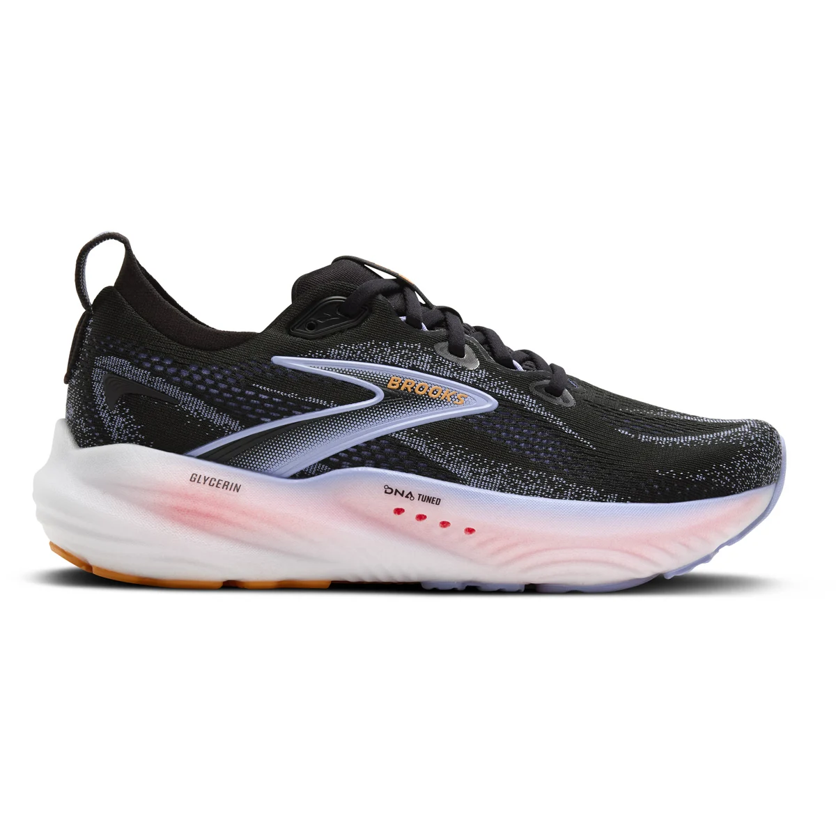 BROOKS GLYCERIN 22 BLACK/BLUE HERON/ORANGE  - Running shoe