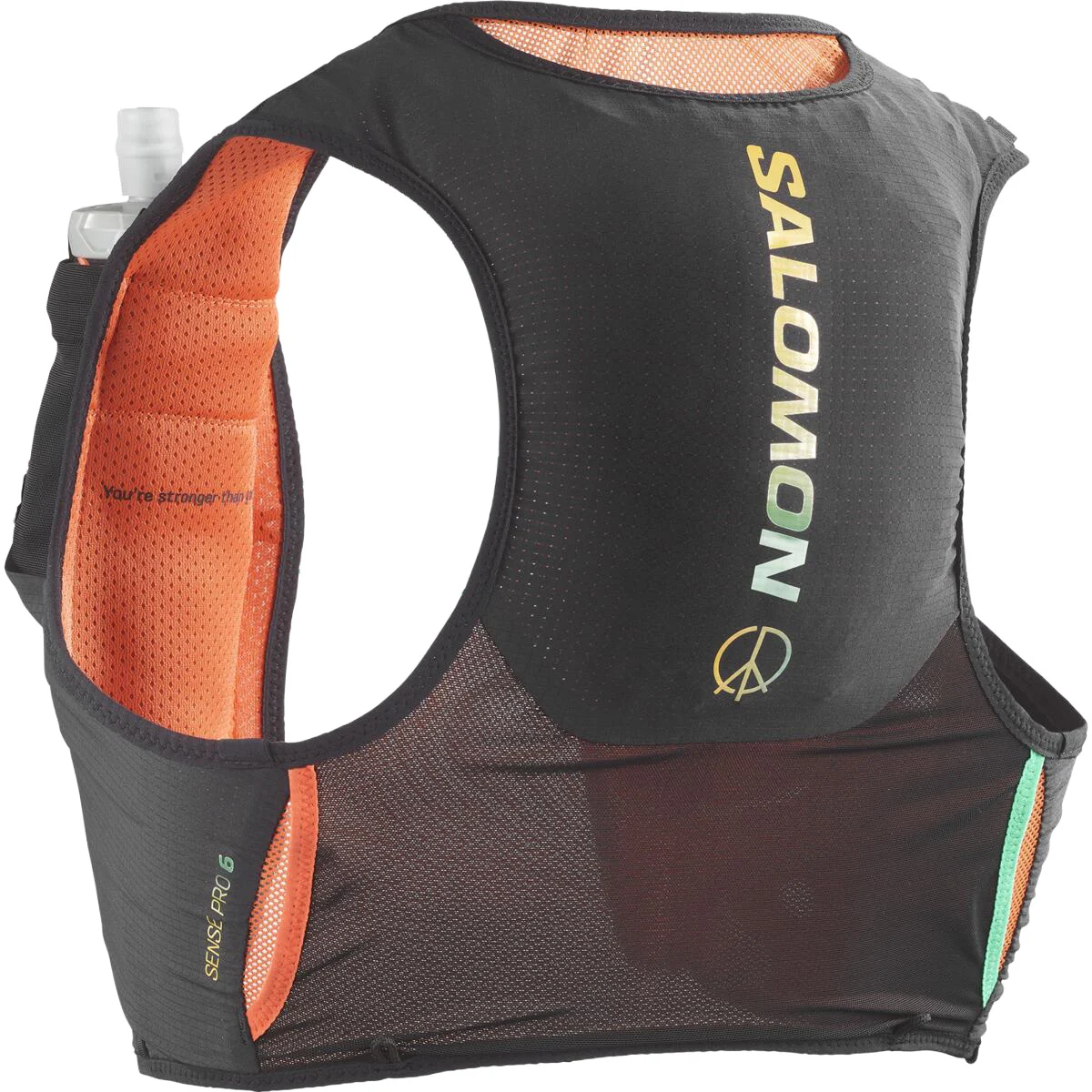 SALOMON SENSE PRO 6 LIMITED EDITION BLACK/NASTURTIUM/DYNASTY GREEN  - Trail running bag