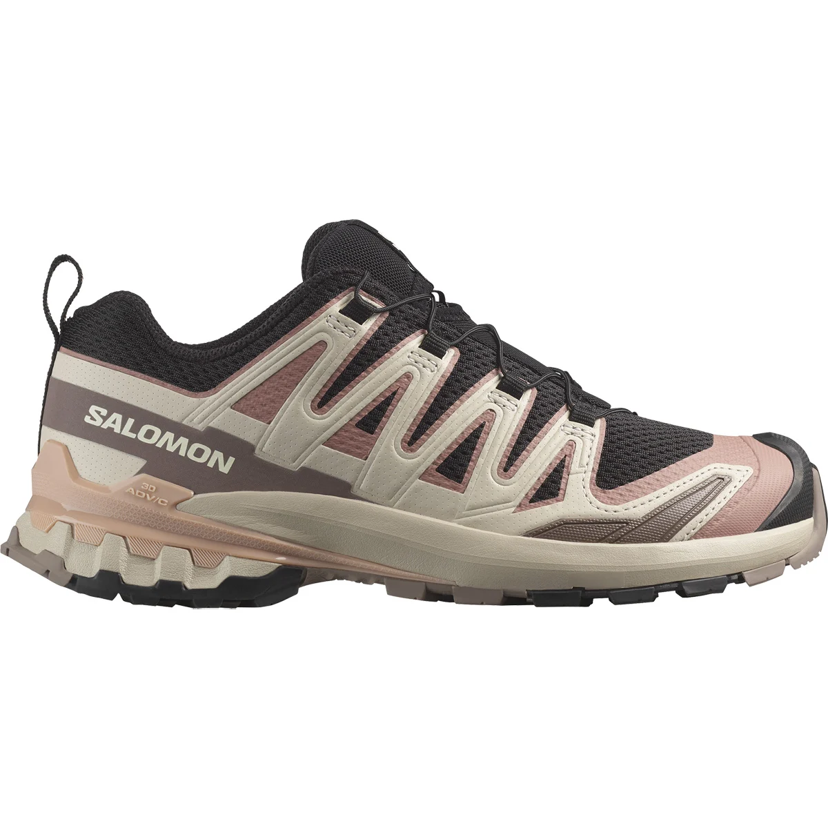 SALOMON XA PRO 3D V9 W BLACK/BURLWOOD/MAHOGANY ROSE  - Trail running shoes