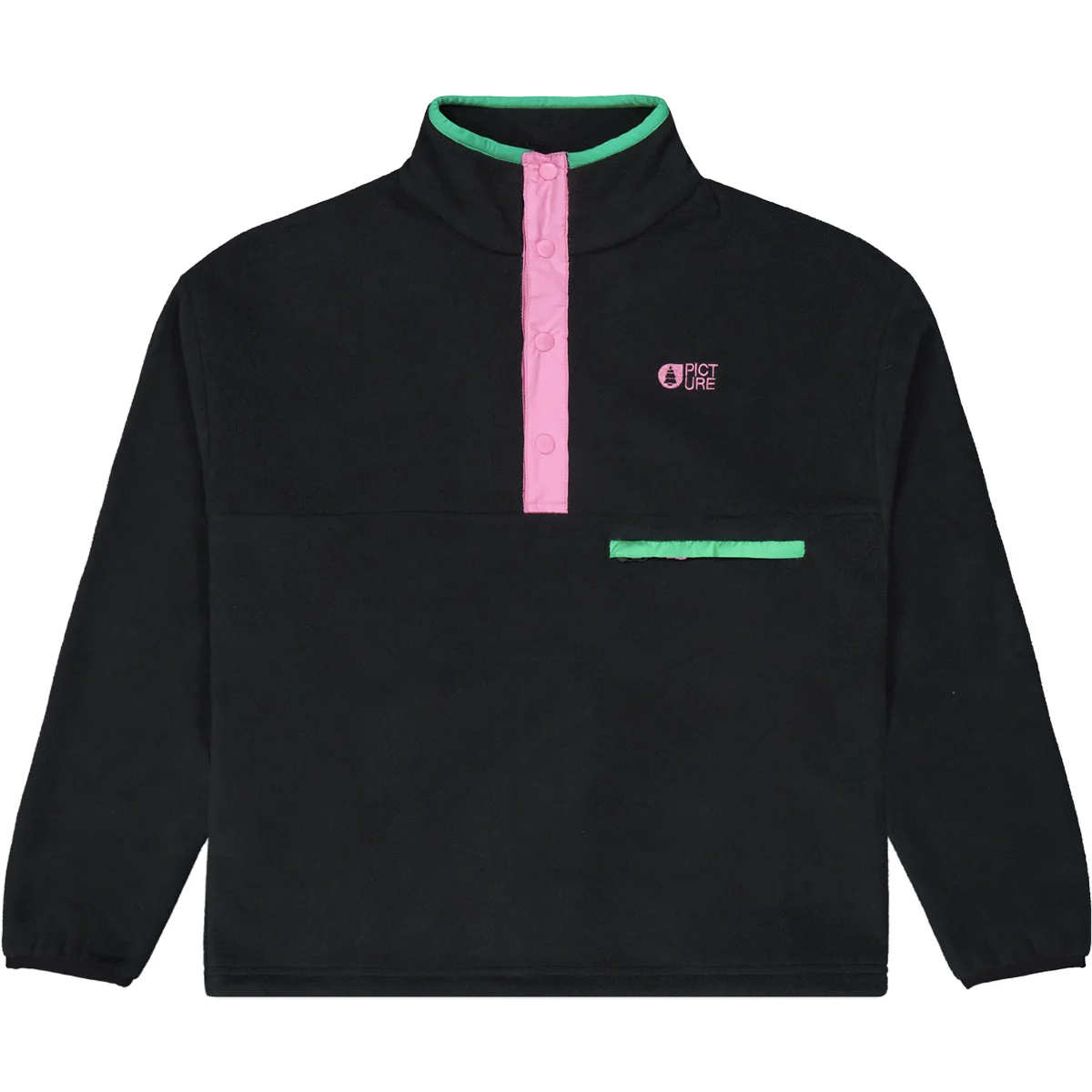 PICTURE ARCCA W 1/4 FLEECE BLACK  - Fleece sweatshirt