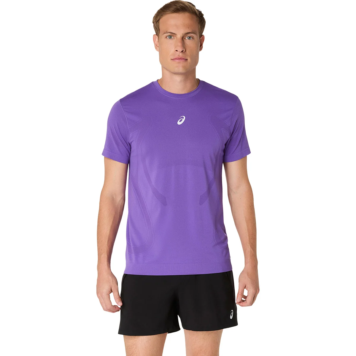 ASICS ROAD SEAMLESS SS TOP EDO PURPLE  - Running T-shirt