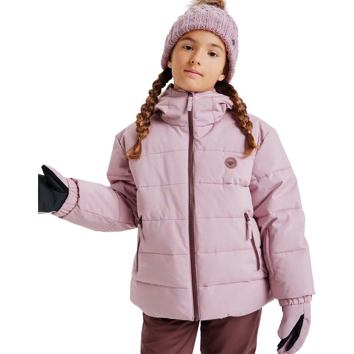 ROXY SNOWYHILLPUFFY DISCREET MAUVE  - Ski jacket