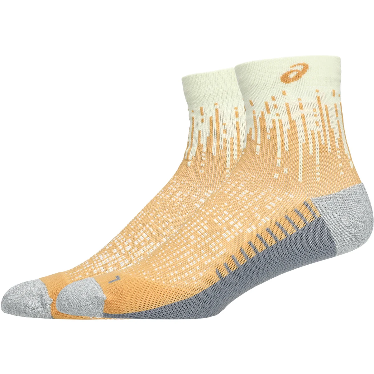ASICS PERFORMANCE RUN SOCK QUARTER OYSTER WHITE/SANDSTORM  - Running socks