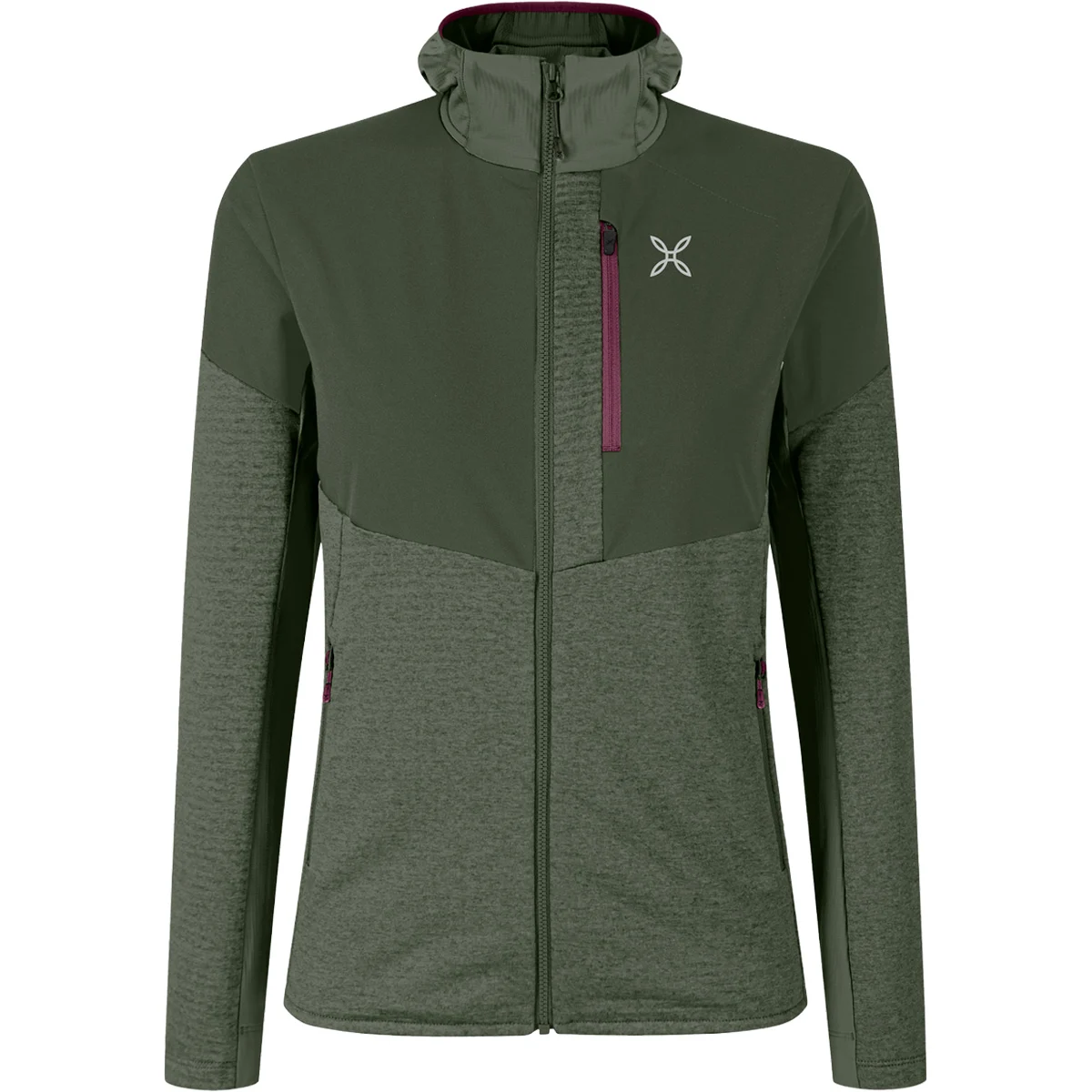 MONTURA THERMAL GRID PRO 2 MAGLIA WOM. VERDE SALVIA/VINACCIA  - Hiking fleece jacket