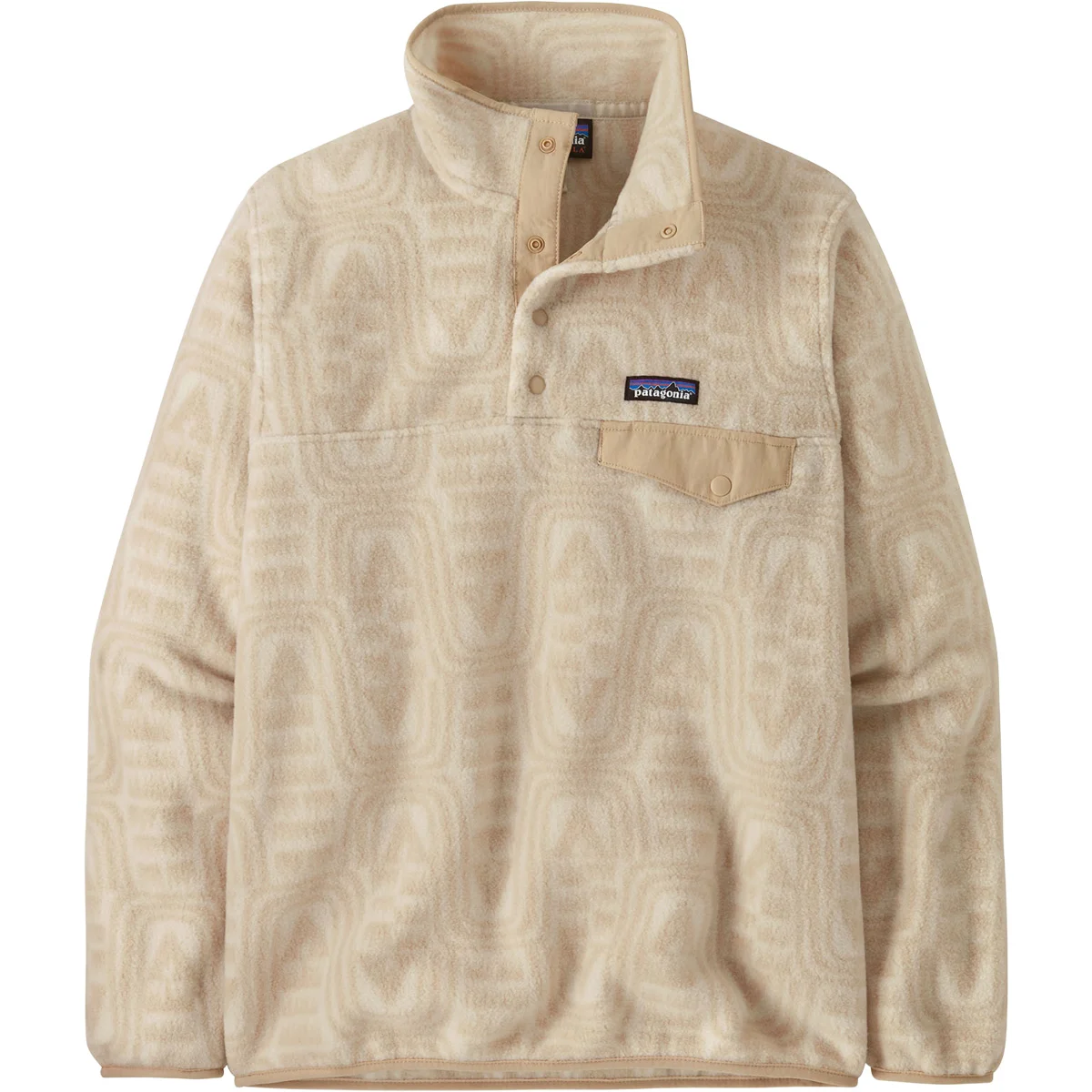 PATAGONIA W'S LW SYNCH SNAP-T P/O FLOW: DYNO WHITE  - Fleece