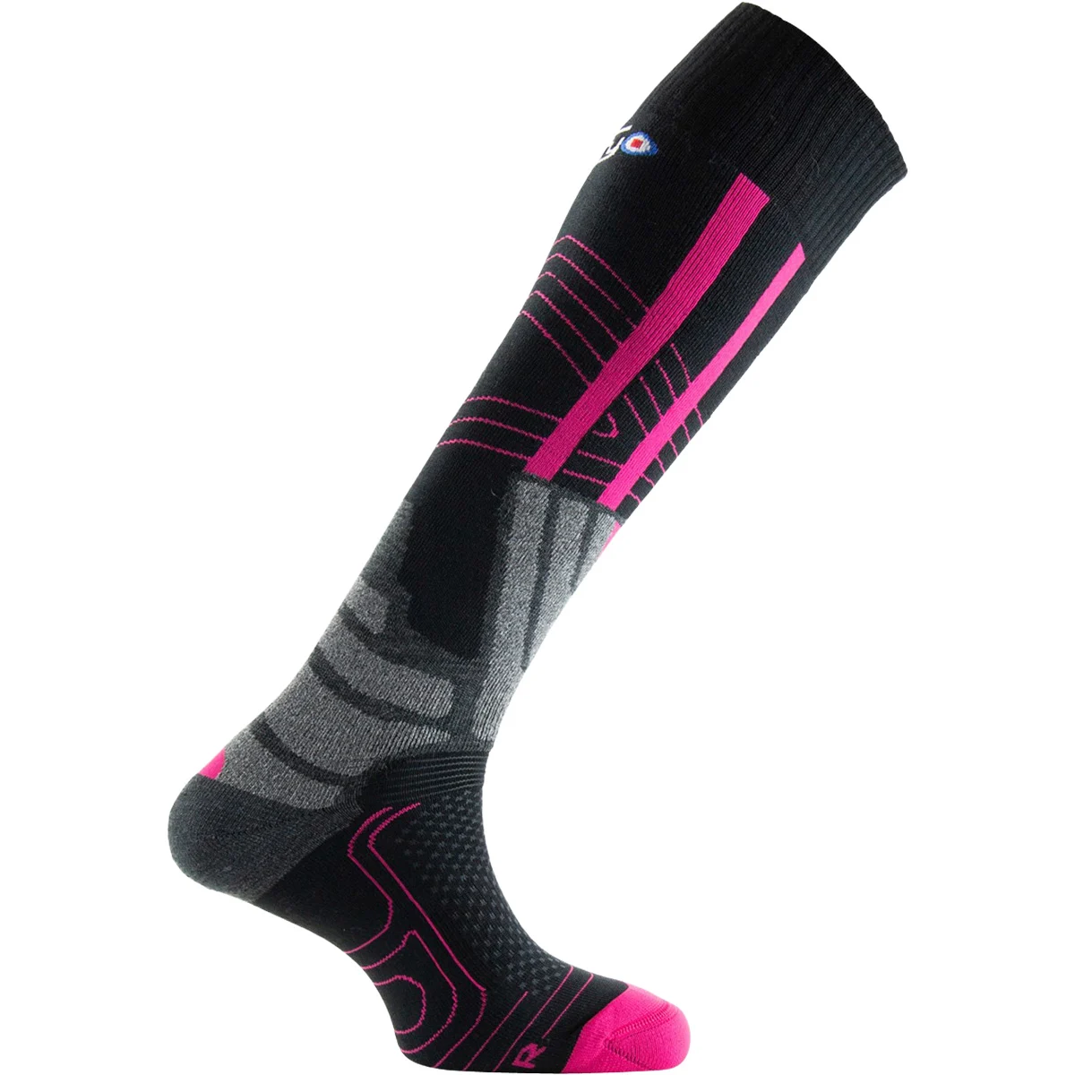 THYO MB MASTER 7 NOIR/FUSCHIA  - Ski socks
