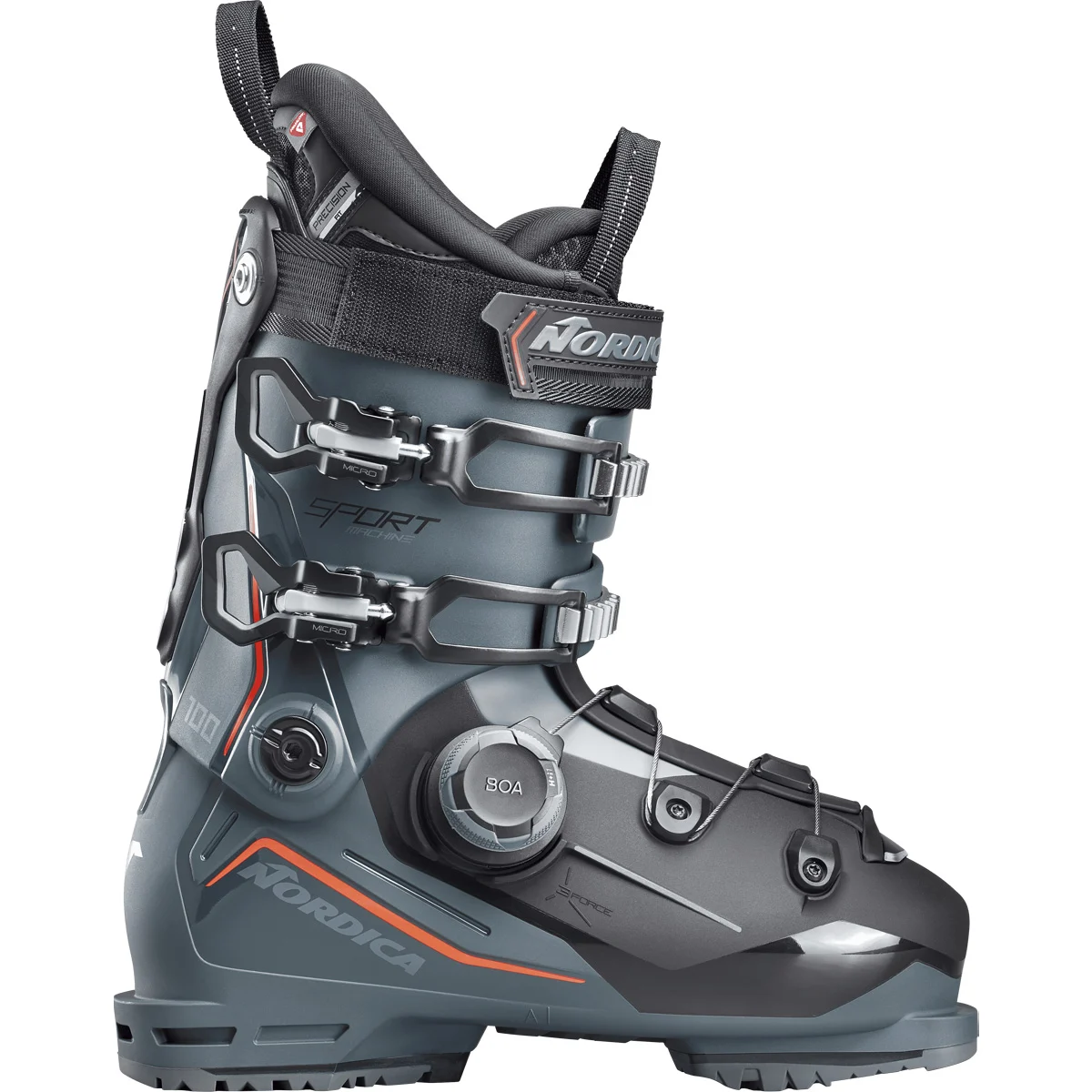 NORDICA SPORTMACHINE 3 100 BOA GW GREEN/BLACK/RED  - Alpine ski boots