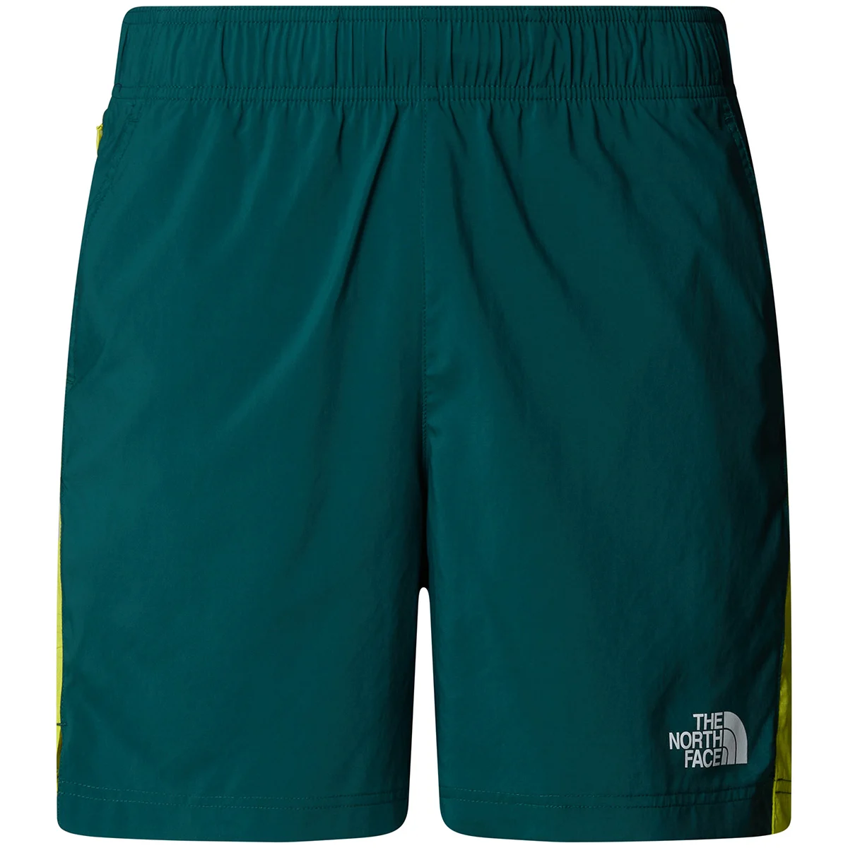 THE NORTH FACE M 24/7 COLOR BLOCK SHORTS DEEP NORI/SULPHUR SPRING  - Hiking shorts