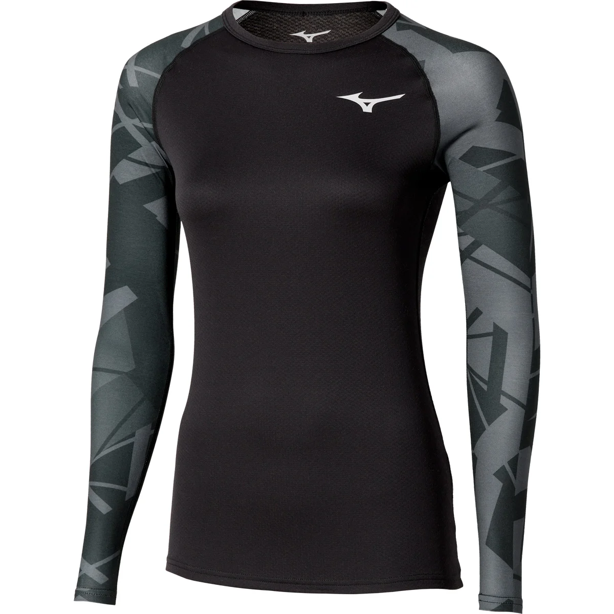 MIZUNO VIRTUAL BODY G5 CREW NECK W BLACK  - Thermal T-shirt