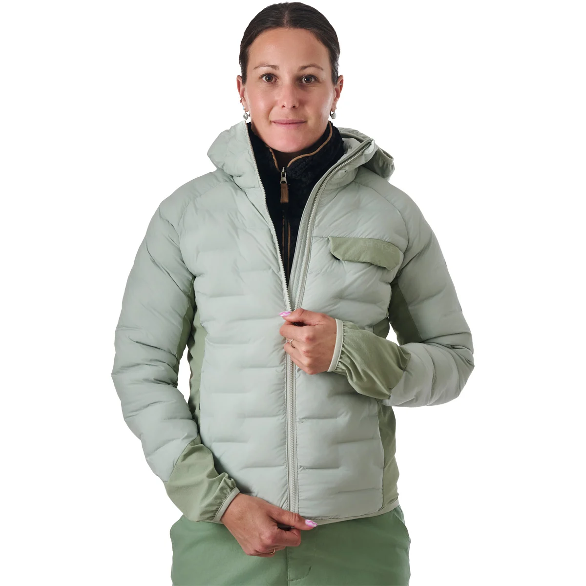 LHOTSE NIKITA W HYBRID JACKET ALOE  - Hiking down jacket