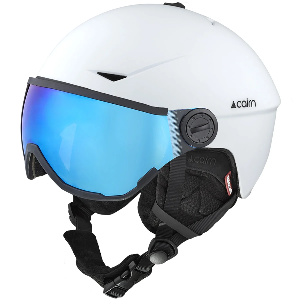 CAIRN RISE VISOR PURE MAT WHITE  - Ski helmet